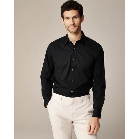 J Crew Slim Bowery Wrinkle Free Point Collar Dress Shirt US Men's S New - Picture 1 of 6